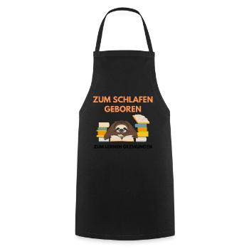 Schlafen und Lernen - Kochschürze - Schwarz - Vorne - AI Model Male 185 dark (185cm)