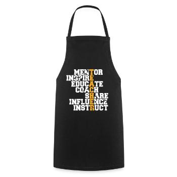 TEACHER Mentor Inspire Educate Coach T-Shirt - Tablier de cuisine - noir - Devant - AI Model Male 185 dark (185cm)