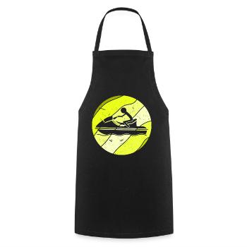Jetski Retro - Cooking Apron - black - Front - AI Model Male 185 dark (185cm)