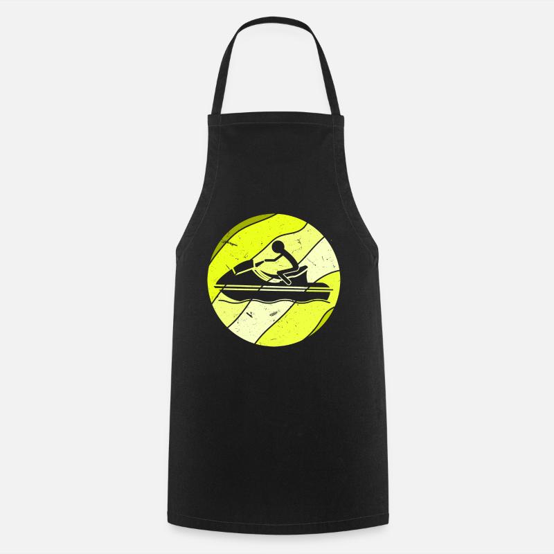 Jetski Retro - Cooking Apron - black