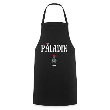 PALADIN PERSONNGE JDR ARMURE - Tablier de cuisine - noir - Devant - AI Model Male 185 dark (185cm)