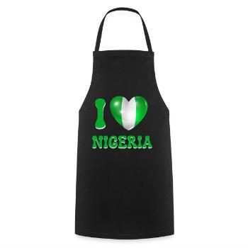 I love Nigeria - Tablier de cuisine - noir - Devant - AI Model Male 185 dark (185cm)