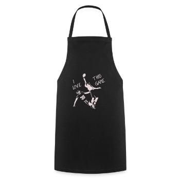 Football Spruch I love this game Catch Receiver - Kochschürze - Schwarz - Vorne - AI Model Male 185 dark (185cm)