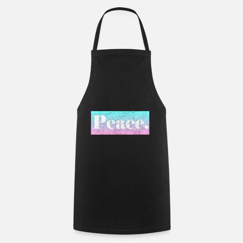 Peace - Cooking Apron - black