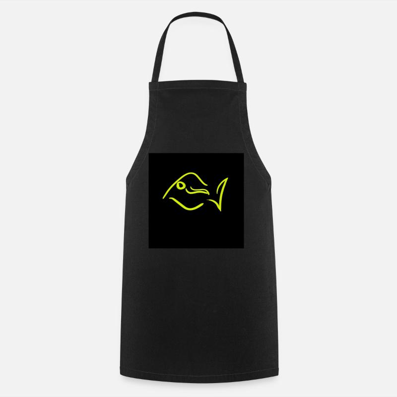 FISH - Cooking Apron - black