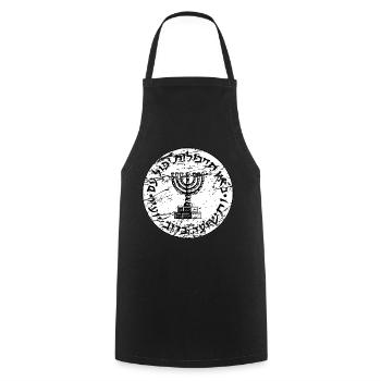 Mossad Israel Israeli Intelligence Tel Aviv - Cooking Apron - black - Front - AI Model Male 185 dark (185cm)