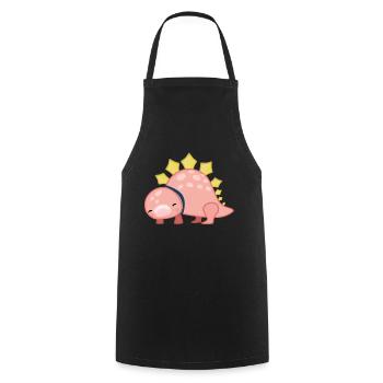 Pink cute dinosaur - Cooking Apron - black - Front - AI Model Male 185 dark (185cm)