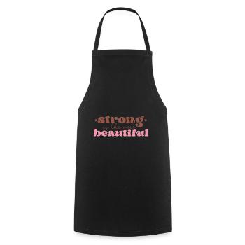 Breast Cancer Awareness Strong is the new - Kochschürze - Schwarz - Vorne - AI Model Male 185 dark (185cm)