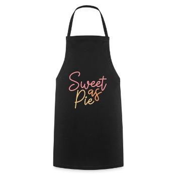 Thanksgiving sucré comme tarte - Tablier de cuisine - noir - Devant - AI Model Male 185 dark (185cm)