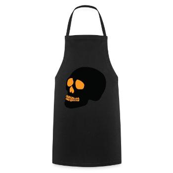 Skull Halloween 2 - Cooking Apron - black - Front - AI Model Male 185 dark (185cm)