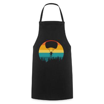 Vintage Parachute Lover - Cooking Apron - black - Front - AI Model Male 185 dark (185cm)