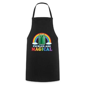 Pickles Are Magical Cucumber Pickle - Cooking Apron - black - Front - AI Model Male 185 dark (185cm)