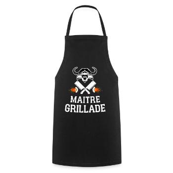 MAITRE GRILLADE - Tablier de cuisine - noir - Devant - AI Model Male 185 dark (185cm)