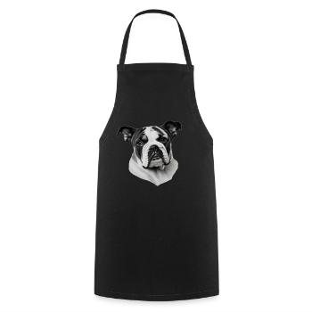 Bulldog français chien anglais 3 - Tablier de cuisine - noir - Devant - AI Model Male 185 dark (185cm)