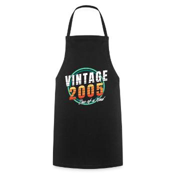 Vintage 2005 Shirt für Herren Frauen 18 Jahre 18. - Kochschürze - Schwarz - Vorne - AI Model Male 185 dark (185cm)