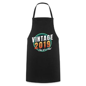 Vintage 2019 Shirt für Männer Frauen 4 Jahre 4 Jahre - Kochschürze - Schwarz - Vorne - AI Model Male 185 dark (185cm)