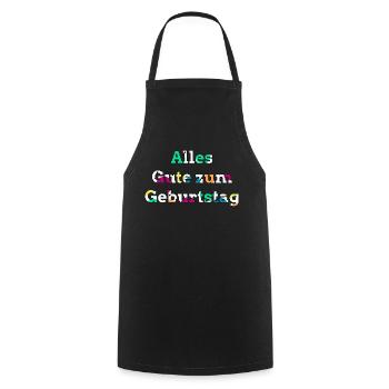 Alles Gute zum Geburtstag - Cooking Apron - black - Front - AI Model Male 185 dark (185cm)