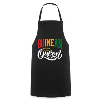 Reine de Guinée Guinée Drapeau de Guinée - Tablier de cuisine - noir - Devant - AI Model Male 185 dark (185cm)