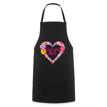 Mother's Day Gift Baby mom mom mom Love mommy - Cooking Apron - black - Front - AI Model Male 185 dark (185cm)
