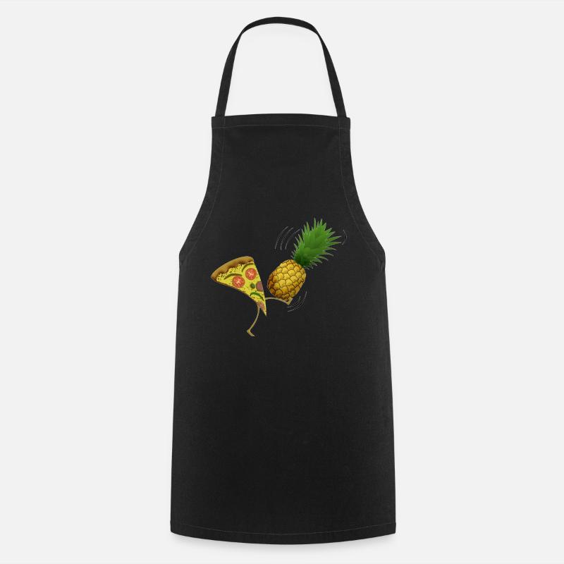 Pizza without Pineapple - Cooking Apron - black