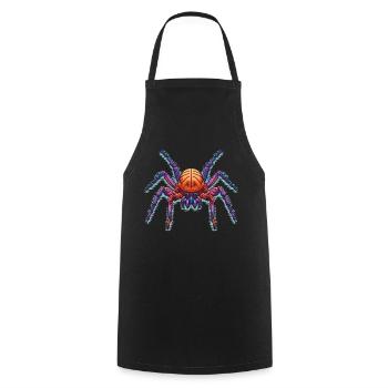 Araignée colorée en plusieurs couleurs - Tablier de cuisine - noir - Devant - AI Model Male 185 dark (185cm)