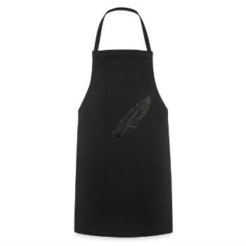 Eine Feder - Kochschürze - Schwarz - Vorne - AI Model Male 185 dark (185cm)