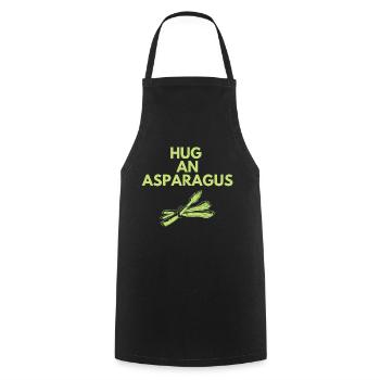HUG AN ASPARAGUS - Cooking Apron - black - Front - AI Model Male 185 dark (185cm)