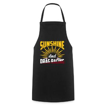 Sunshine And Drag Racing Muscle Car Drag Racer - Cooking Apron - black - Front - AI Model Male 185 dark (185cm)