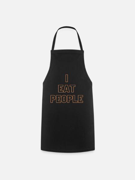I eat people - Kochschürze - Schwarz