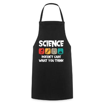 Science - Kochschürze - Schwarz - Vorne - AI Model Male 185 dark (185cm)