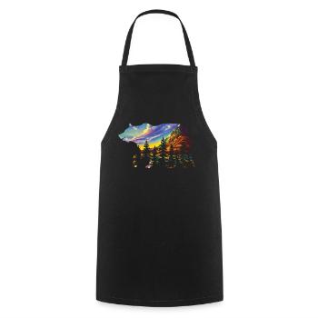 Hiking Mountain hikers Mountains Mountain hiking Hiking - Cooking Apron - black - Front - AI Model Male 185 dark (185cm)