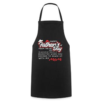 Happy Fathers Day From The Kid - Cooking Apron - black - Front - AI Model Male 185 dark (185cm)