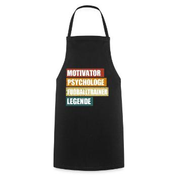 Lustiger Fußballtrainer Spruch für Fußball Coaches - Kochschürze - Schwarz - Vorne - AI Model Male 185 dark (185cm)