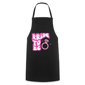Bride to be rose - Tablier de cuisine - noir - Devant - AI Model Male 185 dark (185cm)