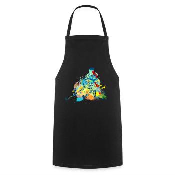 Joueur de hockey sur gazon Hockey en salle Match de hockey en salle - Tablier de cuisine - noir - Devant - AI Model Male 185 dark (185cm)