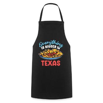 Nachos in Texas design for proud Texans - Cooking Apron - black - Front - AI Model Male 185 dark (185cm)