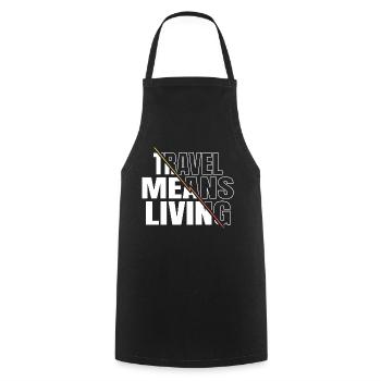 Superbes dictons de typographie d’art de randonnée - Tablier de cuisine - noir - Devant - AI Model Male 185 dark (185cm)