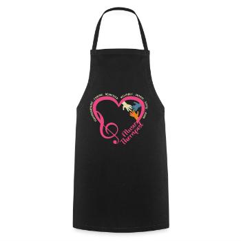 Musicothérapeute Appréciation Musicien de musique - Tablier de cuisine - noir - Devant - AI Model Male 185 dark (185cm)
