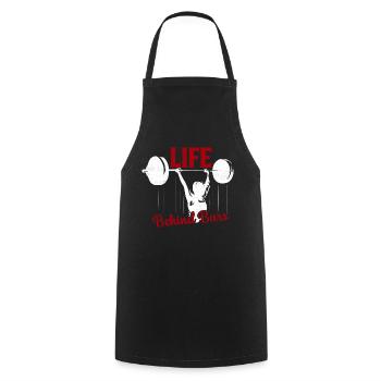 Life Behind Bars Workout Training Weight Lifting - Cooking Apron - black - Front - AI Model Male 185 dark (185cm)