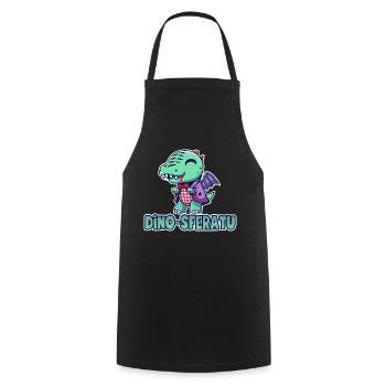 Zeichnung Dinosaurier Vampir Chibi Humor - Kochschürze - Schwarz - Vorne - AI Model Male 185 dark (185cm)