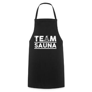 Wellness Saunagänger Saunieren Saunierer Sauna - Kochschürze - Schwarz - Vorne - AI Model Male 185 dark (185cm)