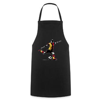 Fussball Belgien - Kochschürze - Schwarz - Vorne - AI Model Male 185 dark (185cm)