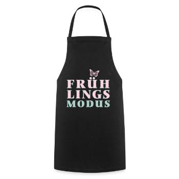 Mode Printemps - Le printemps est là ! - Tablier de cuisine - noir - Devant - AI Model Male 185 dark (185cm)