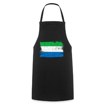 Sierra Leone drapeau drapeau paix Vintage - Tablier de cuisine - noir - Devant - AI Model Male 185 dark (185cm)