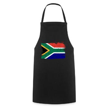 South Africa Flag Flag Peace Vintage - Cooking Apron - black - Front - AI Model Male 185 dark (185cm)
