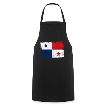 Drapeau du Panama Drapeau de la paix Vintage - Tablier de cuisine - noir - Devant - AI Model Male 185 dark (185cm)