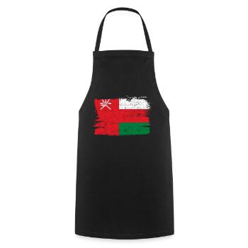 Oman Flagge Flagge Frieden Vintage - Kochschürze - Schwarz - Vorne - AI Model Male 185 dark (185cm)
