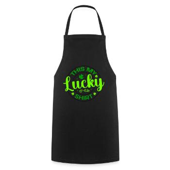 Dieses My Lucky Shirt St. Patrick's Day - Kochschürze - Schwarz - Vorne - AI Model Male 185 dark (185cm)