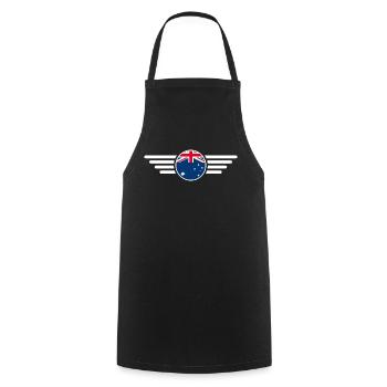 Australia Style Design T-Shirt - Cooking Apron - black - Front - AI Model Male 185 dark (185cm)