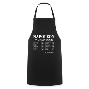Napoleon Bonaparte Weltreise - Kochschürze - Schwarz - Vorne - AI Model Male 185 dark (185cm)